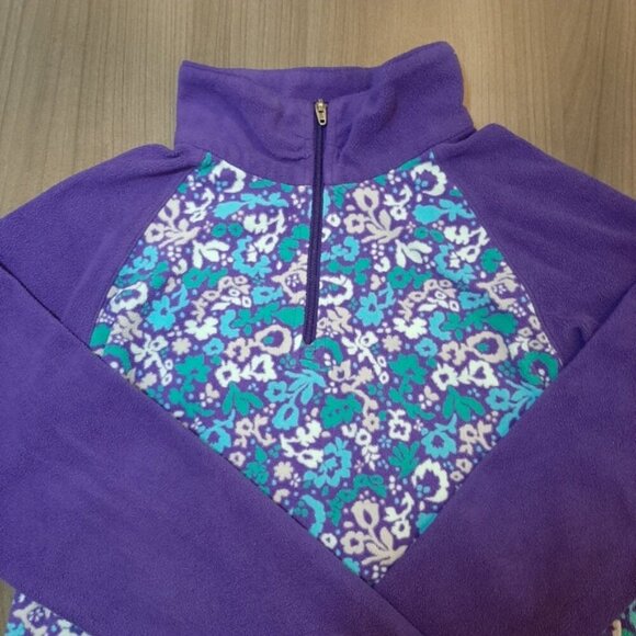 COLUMBIA Quarter Zip Fleece Sweater Winter Fall Spring High Collar - Picture 2 of 11